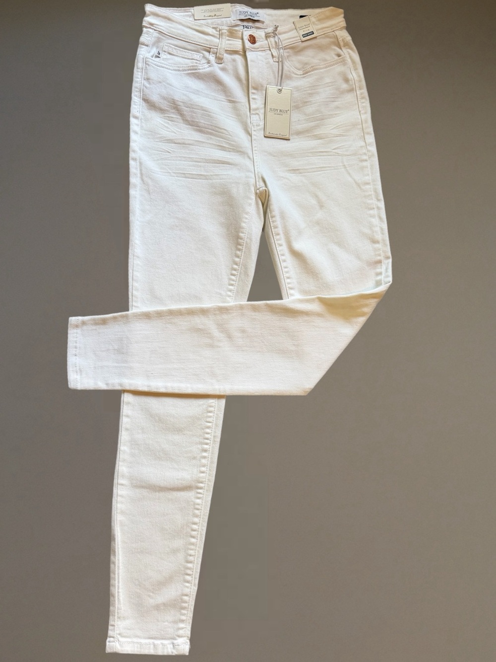 NWT Judy Blue White High Waist Skinny Jeans Size 5/27 Stretch - Picture 3 of 8
